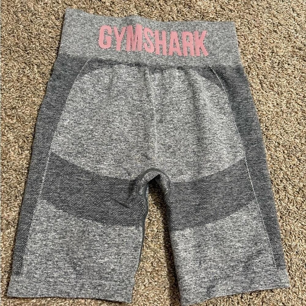 Gymshark Women's Grey and Pink Shorts